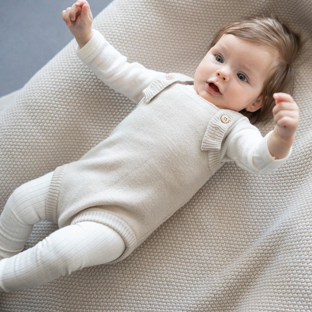 B-WARE WOOLLY ROMPER - sand