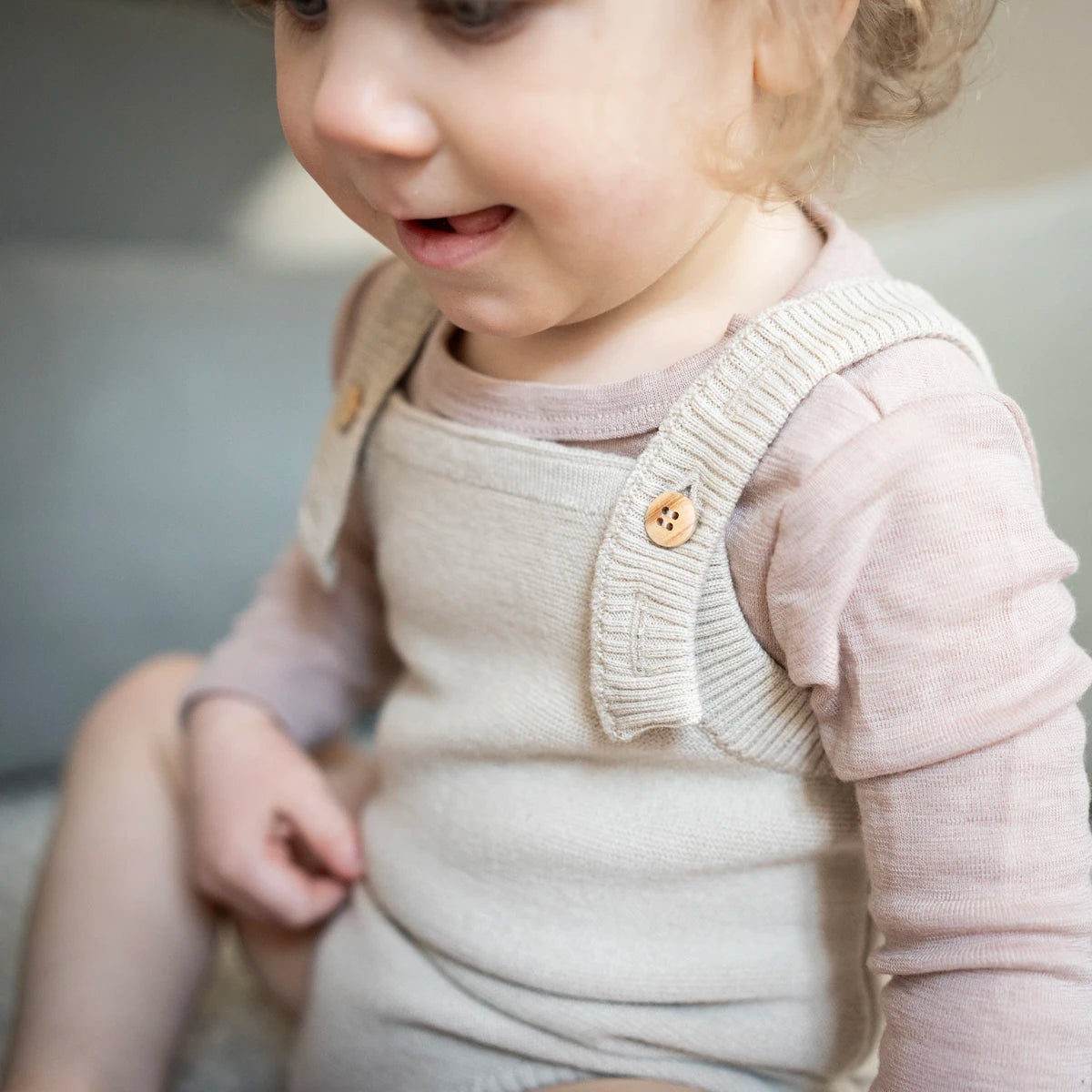 B-WARE WOOLLY ROMPER - sand