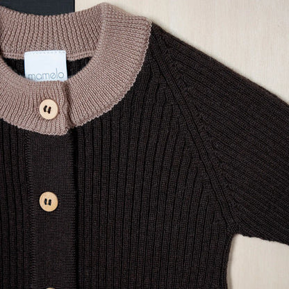 THE WOOLLY ONESIE TWO-TONE - chocolate