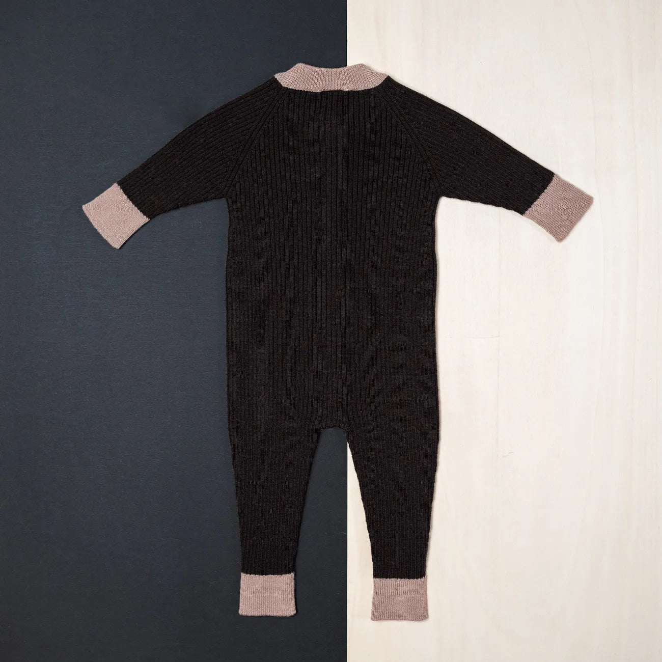 THE WOOLLY ONESIE TWO-TONE - chocolate