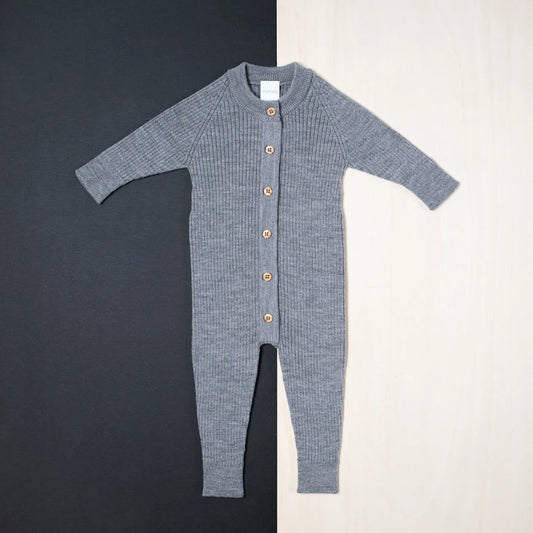 THE WOOLLY ONESIE - cloud grey