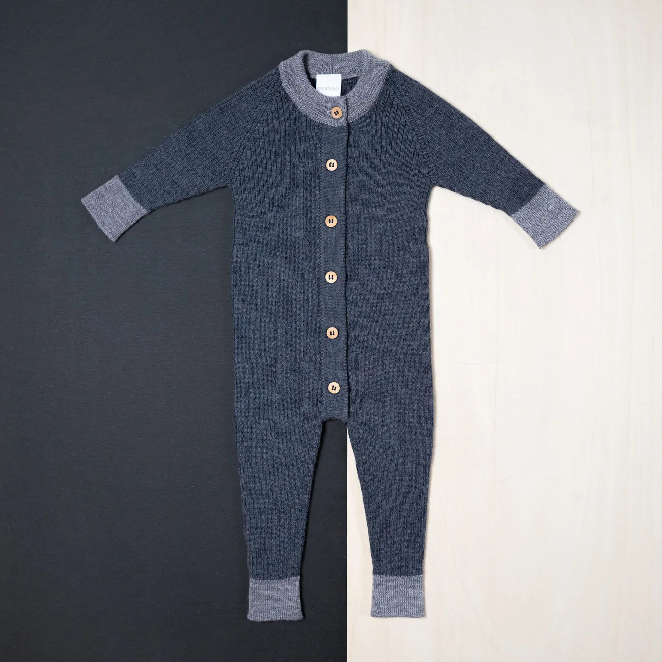 THE WOOLLY ONESIE TWO-TONE - graphite grey