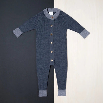 THE WOOLLY ONESIE TWO-TONE - graphite grey