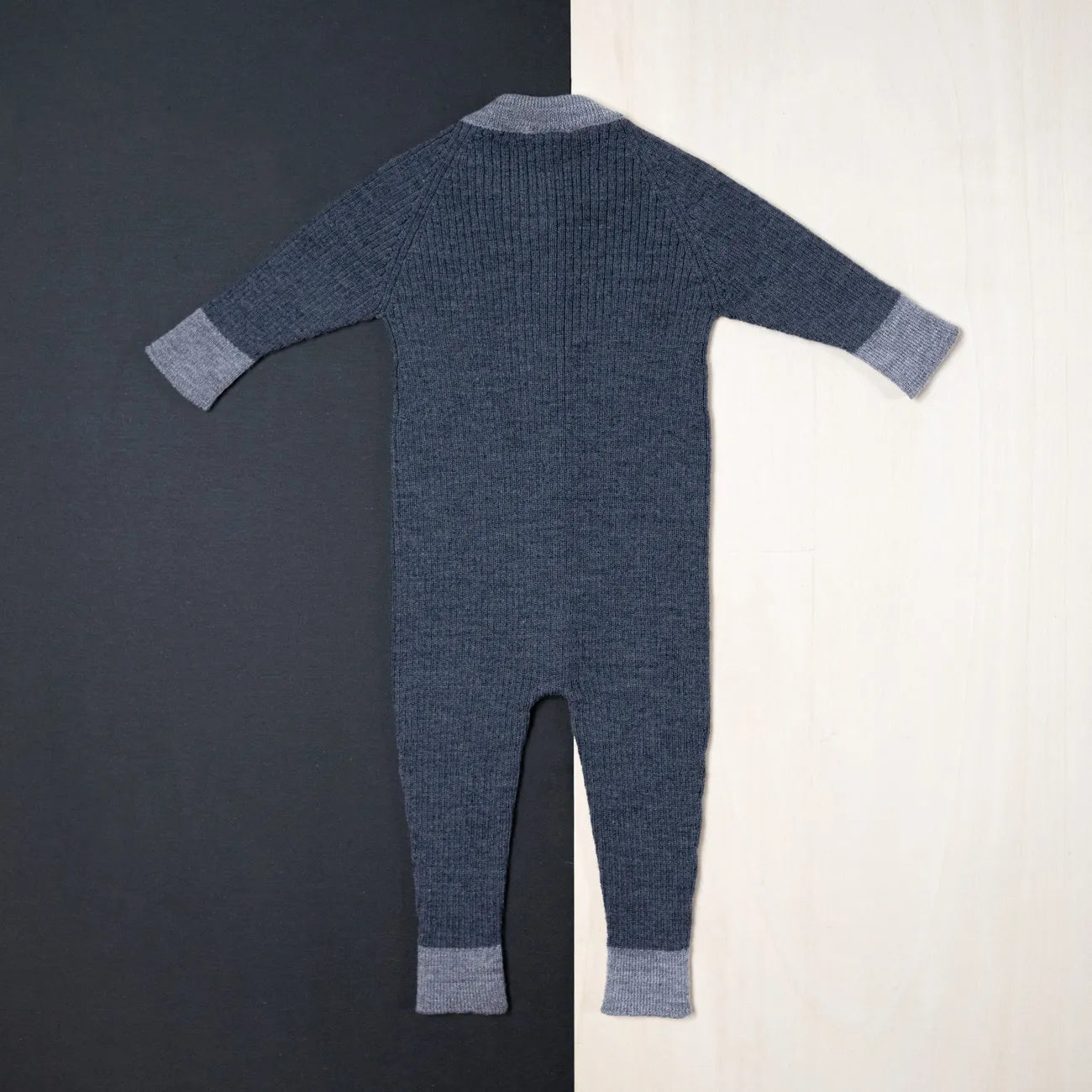 THE WOOLLY ONESIE TWO-TONE - graphite grey