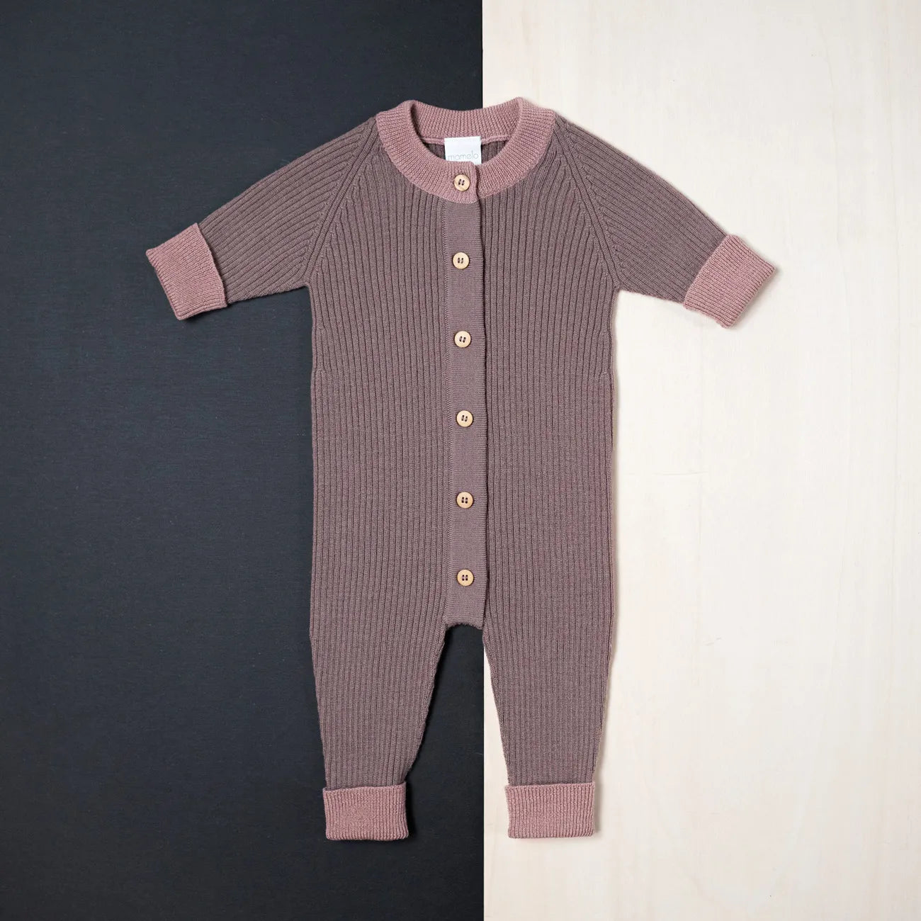 THE WOOLLY ONESIE TWO-TONE - mauve