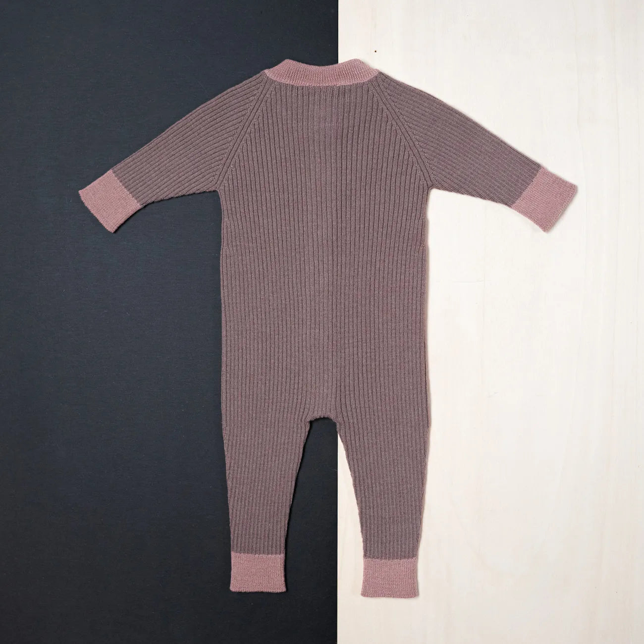 THE WOOLLY ONESIE TWO-TONE - mauve