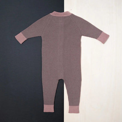 THE WOOLLY ONESIE TWO-TONE - mauve