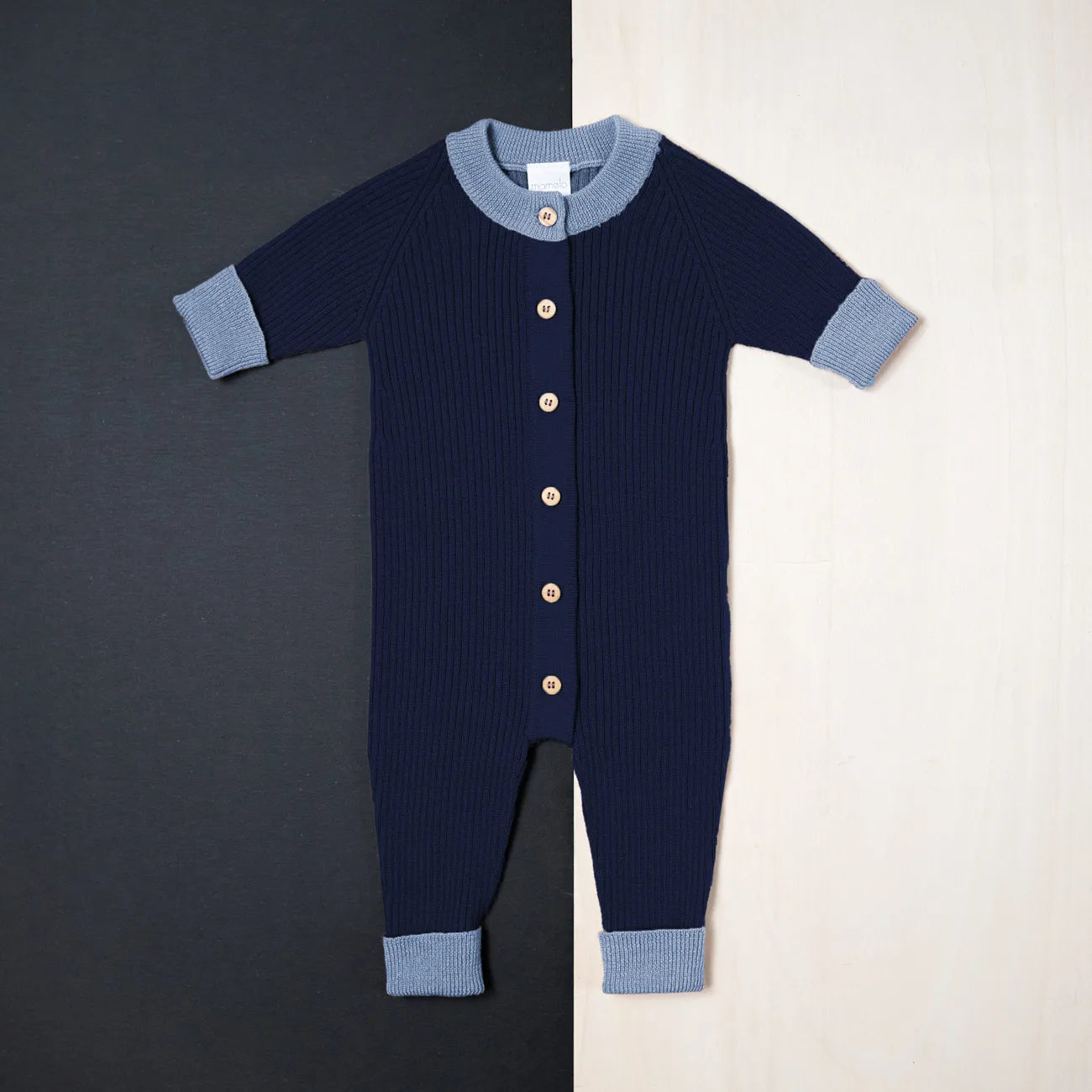 THE WOOLLY ONESIE TWO-TONE - midnight blue