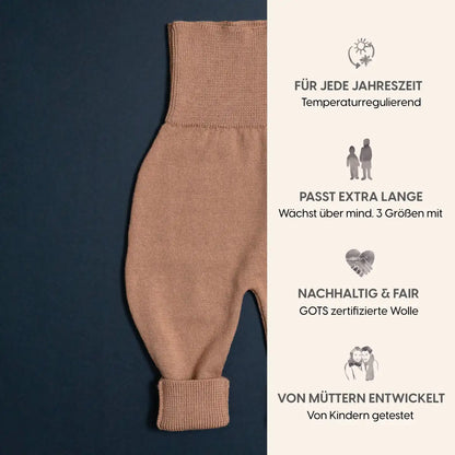 B-WARE WOOLLY BABY PANTS - camel