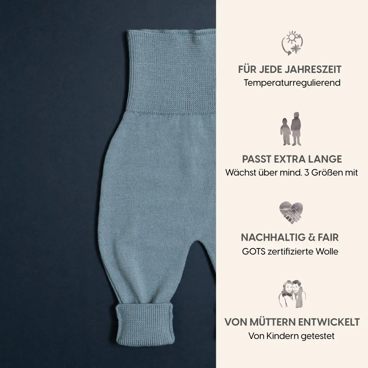 B-WARE WOOLLY BABY PANTS - sage