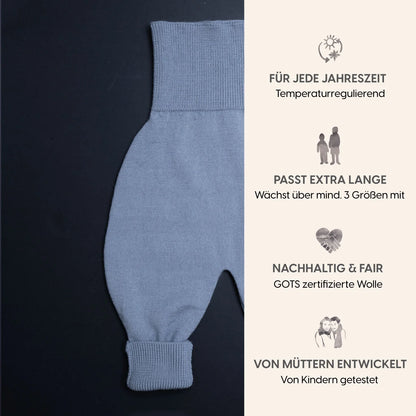 THE WOOLLY BABY PANTS - blue