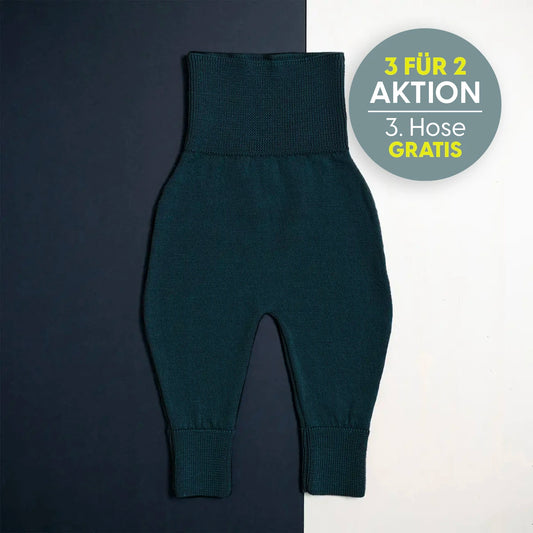 THE WOOLLY BABY PANTS - new petrol