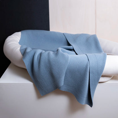 THE WOOLLY RIB BLANKET - blue