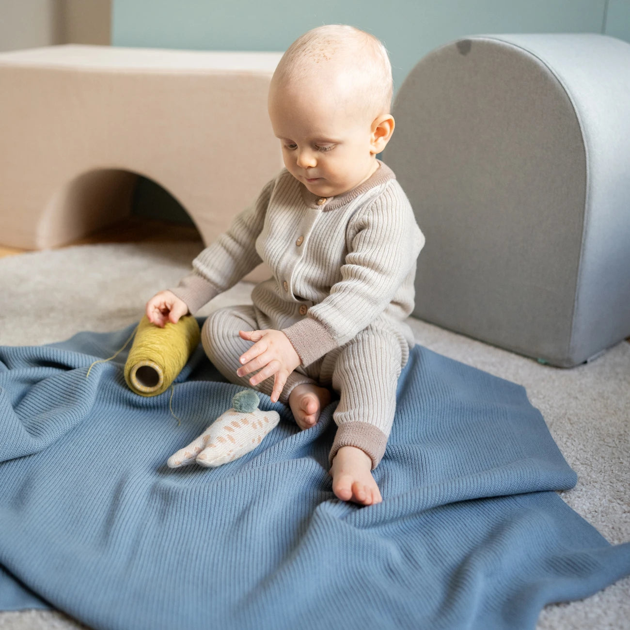 THE WOOLLY RIB BLANKET - pure