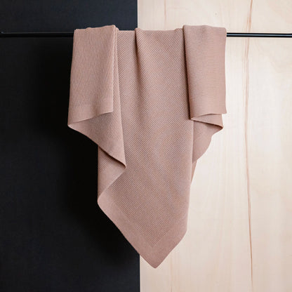 THE WOOLLY RIB BLANKET - cappuccino