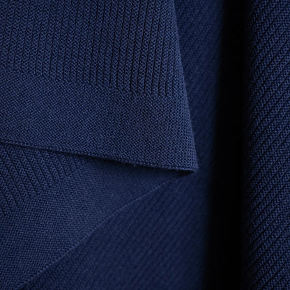 THE WOOLLY RIB BLANKET - midnight blue