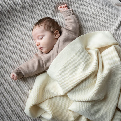 THE WOOLLY RIB BLANKET - pure