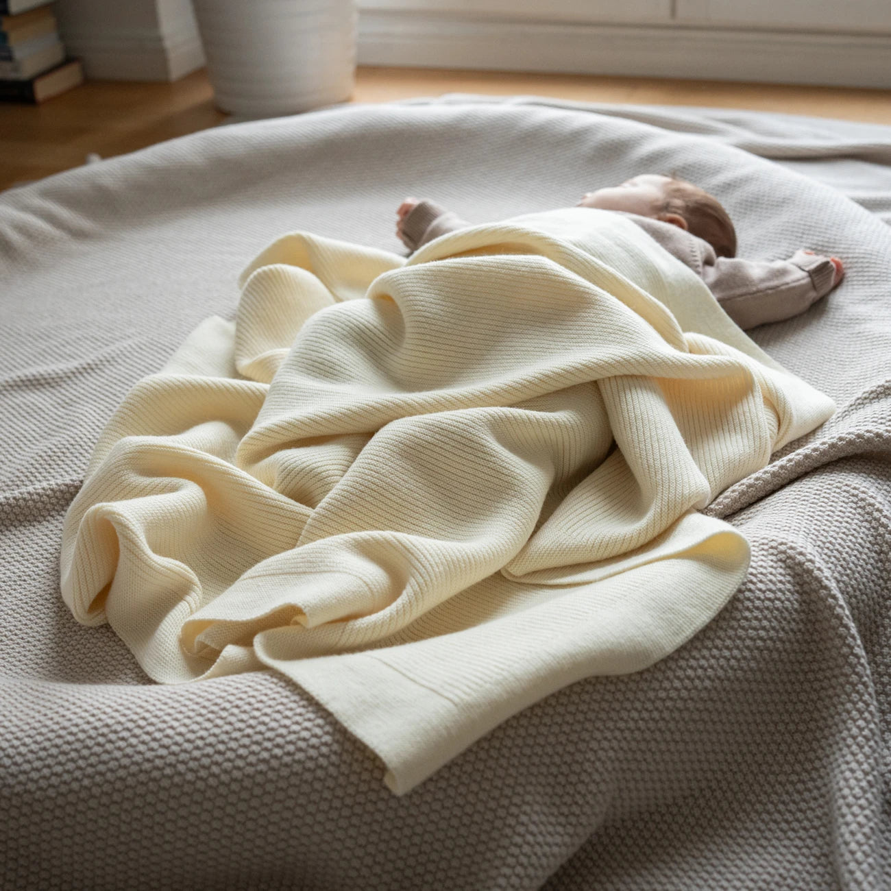 THE WOOLLY RIB BLANKET - pure
