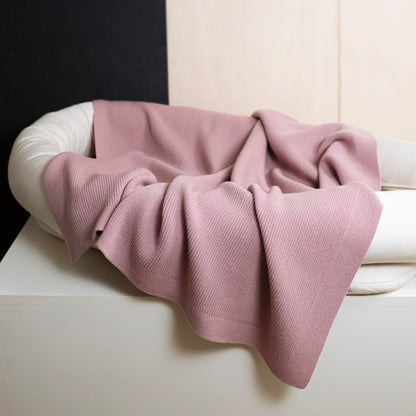 THE WOOLLY RIB BLANKET - rose