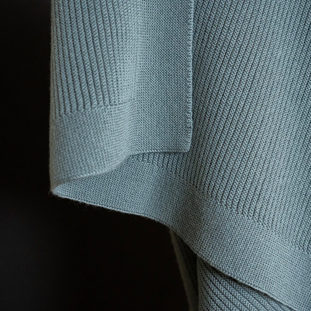 THE WOOLLY RIB BLANKET - sage