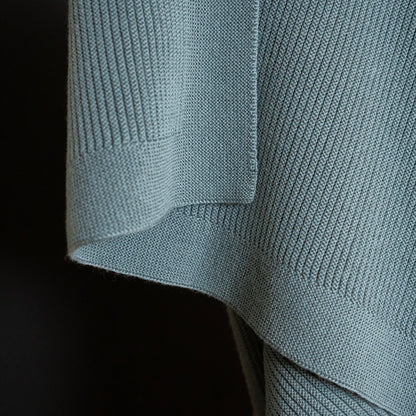 THE WOOLLY RIB BLANKET - sage