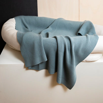 THE WOOLLY RIB BLANKET - sage