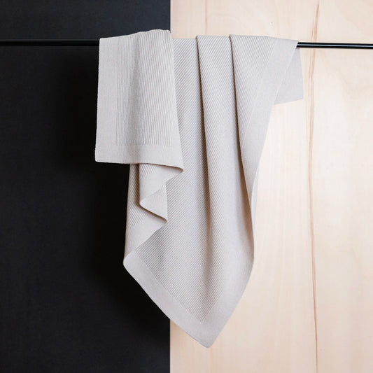 THE WOOLLY RIB BLANKET - sand