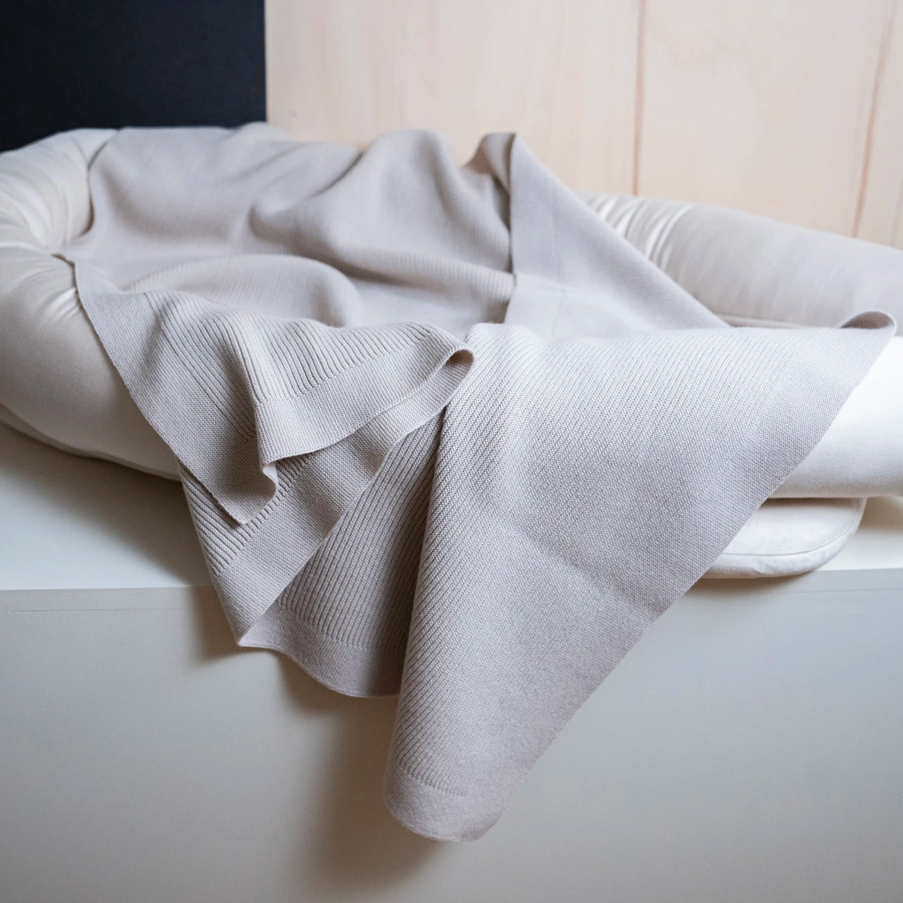 THE WOOLLY RIB BLANKET - sand