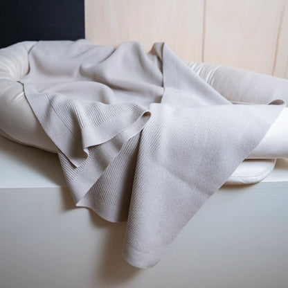 THE WOOLLY RIB BLANKET - sand