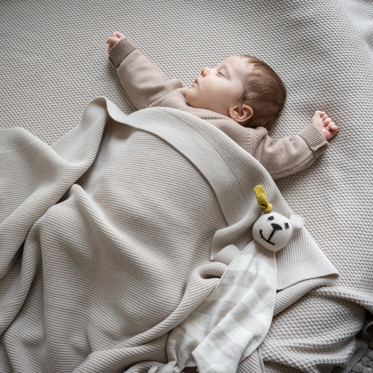 THE WOOLLY RIB BLANKET - sand