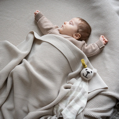 THE WOOLLY RIB BLANKET - sand