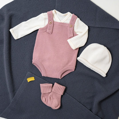THE WOOLLY ROMPER - rose