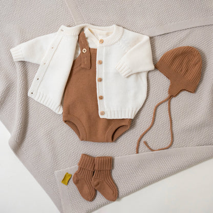 B-WARE WOOLLY ROMPER - camel