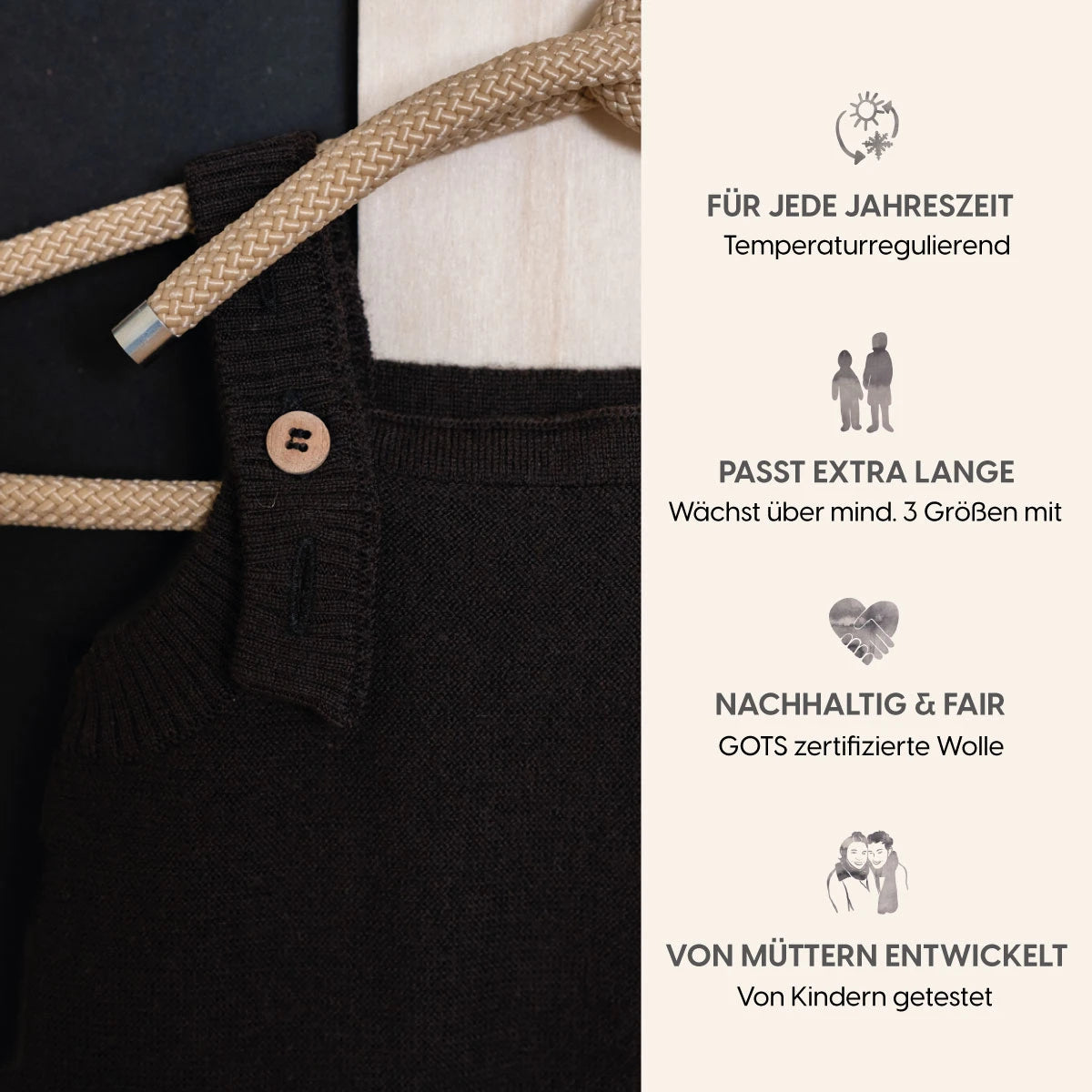 THE WOOLLY ROMPER - chocolate