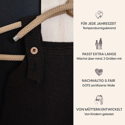 THE WOOLLY ROMPER - chocolate