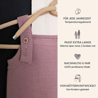 THE WOOLLY ROMPER - rose