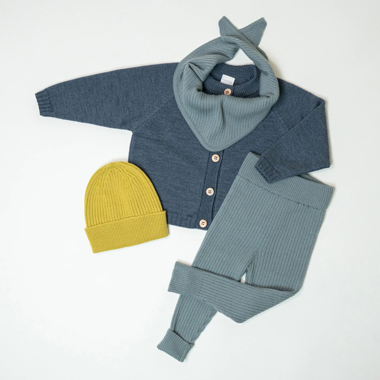 THE WOOLLY TRIANGLE SCARF SMALL - sage