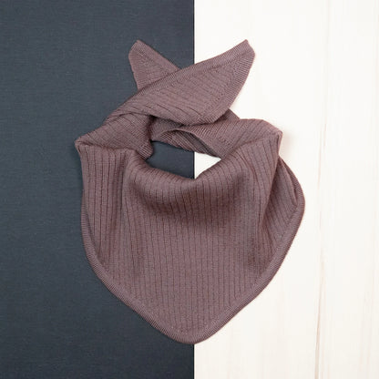 THE WOOLLY TRIANGLE SCARF SMALL - mauve