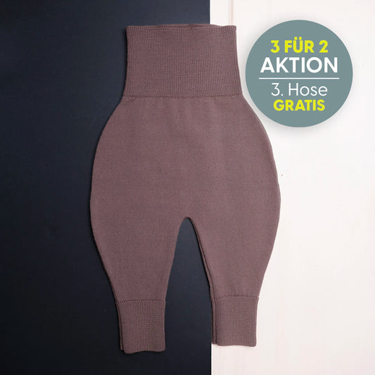 THE WOOLLY BABY PANTS - mauve