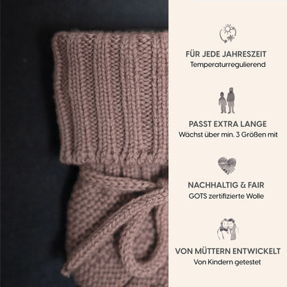 THE WOOLLY BABY BOOTIE - cappuccino