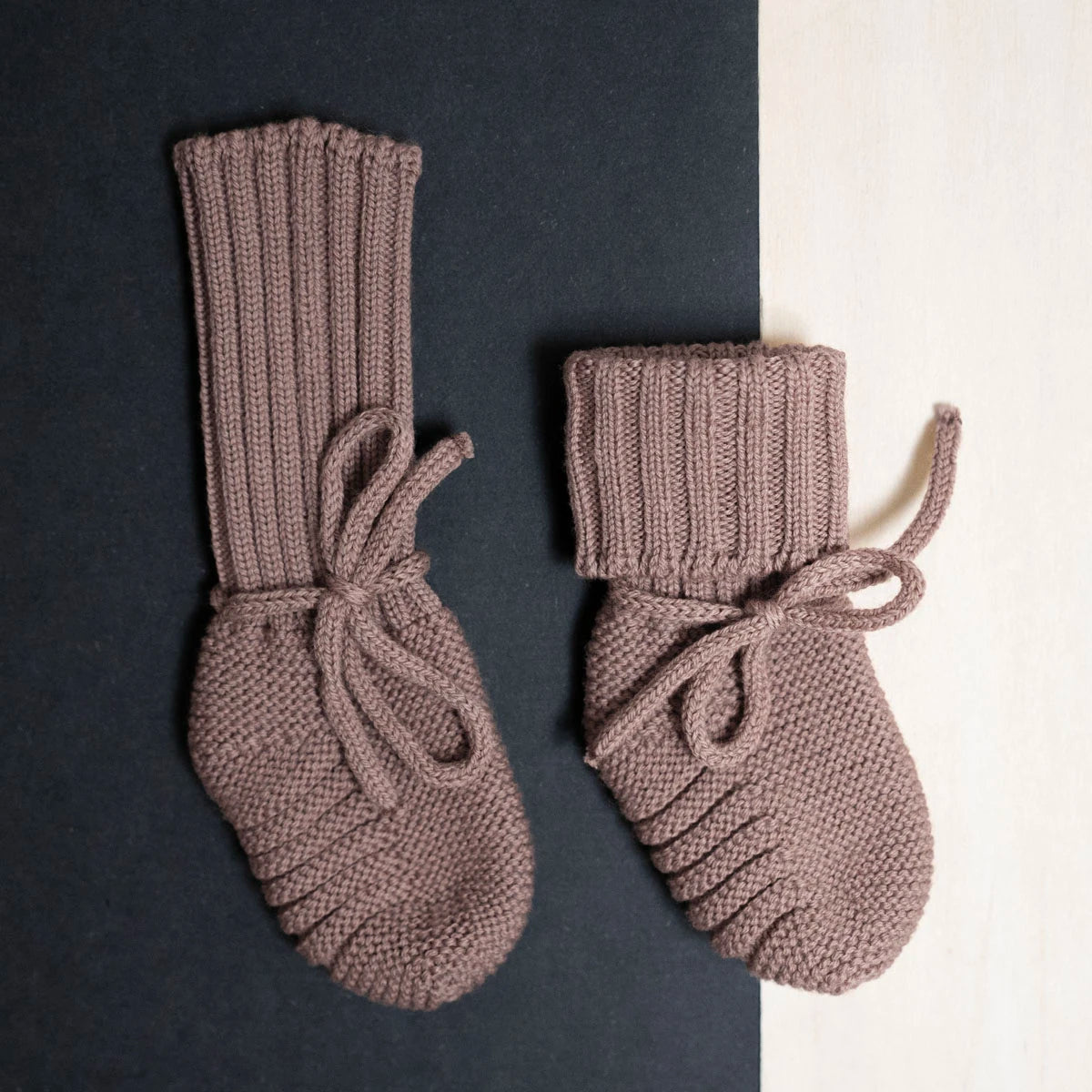 THE WOOLLY BABY BOOTIE - cappuccino