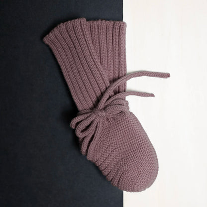THE WOOLLY BABY BOOTIE - mauve