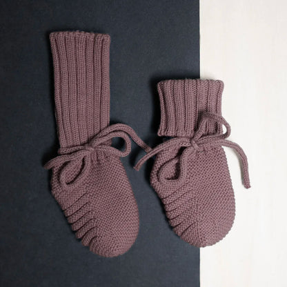 THE WOOLLY BABY BOOTIE - mauve