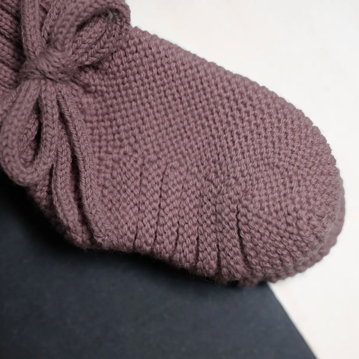 THE WOOLLY BABY BOOTIE - mauve