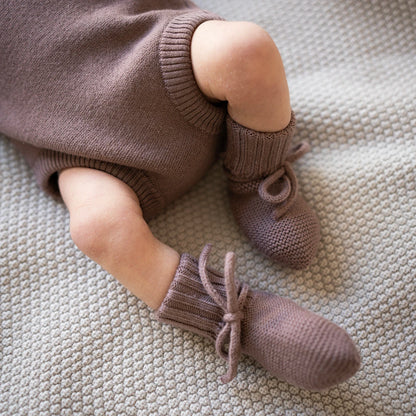 THE WOOLLY BABY BOOTIE - sand