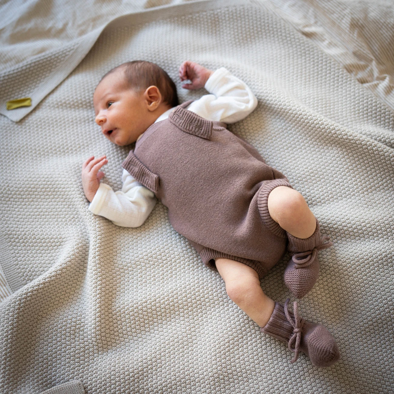 THE WOOLLY BABY BOOTIE - mauve