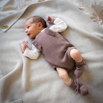 THE WOOLLY BABY BOOTIE - mauve