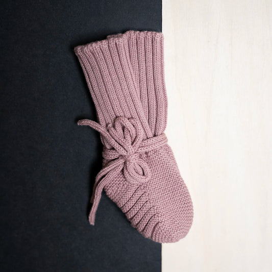 THE WOOLLY BABY BOOTIE - rose