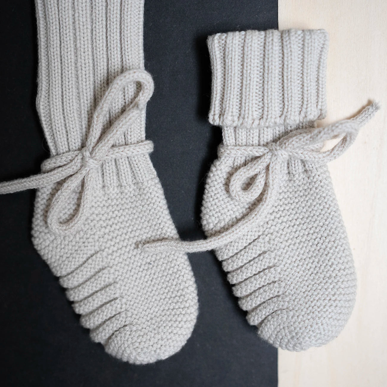 THE WOOLLY BABY BOOTIE - sand