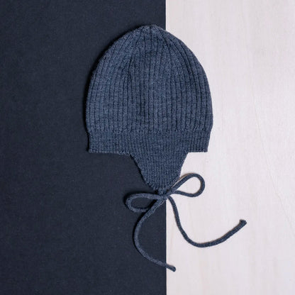 THE WOOLLY BABY HAT - graphite grey